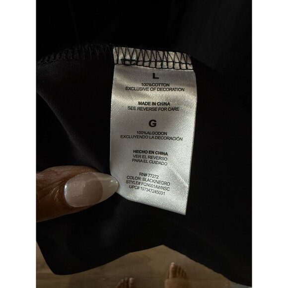 NWT French Connection Ladies Black Puff Sleeve Poplin Cotton Maxi‎ Dress Size L - Picture 10 of 15